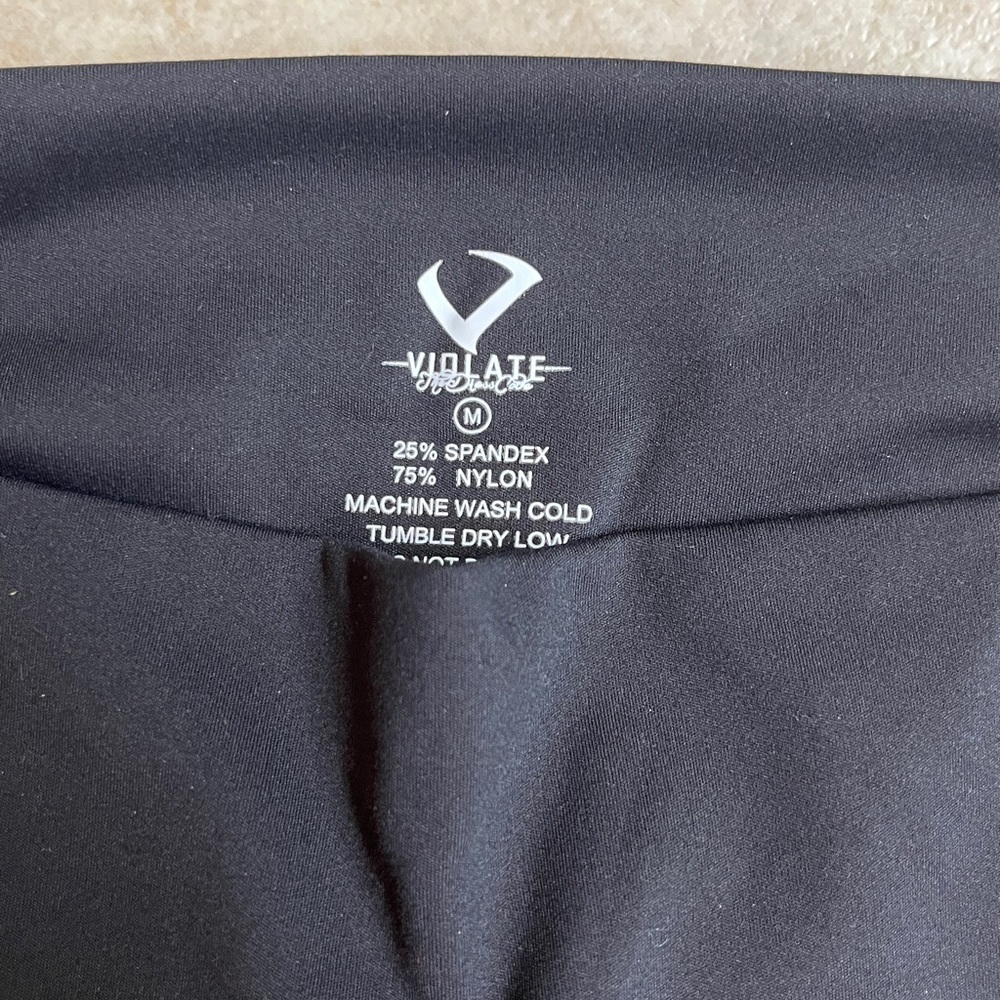 Violate the Dress Code Black Spandex Leggings - Picture 2 of 4